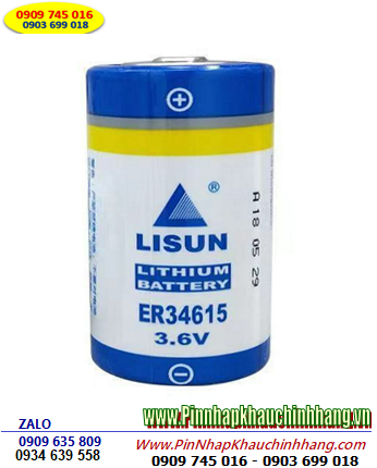 Lisun ER34615; Pin nuôi nguồn Lisun ER34615 lithium 3.6v D 19000mAh chính hãng